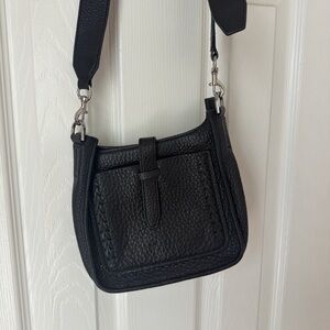 Rebecca Minkoff Black Textured Leather Crossbody Bag